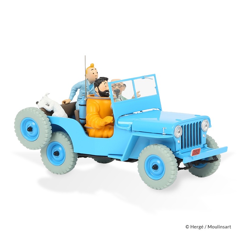 Véhicule Moulinsart Tintin - La Jeep bleue Objectif Lune (Echelle