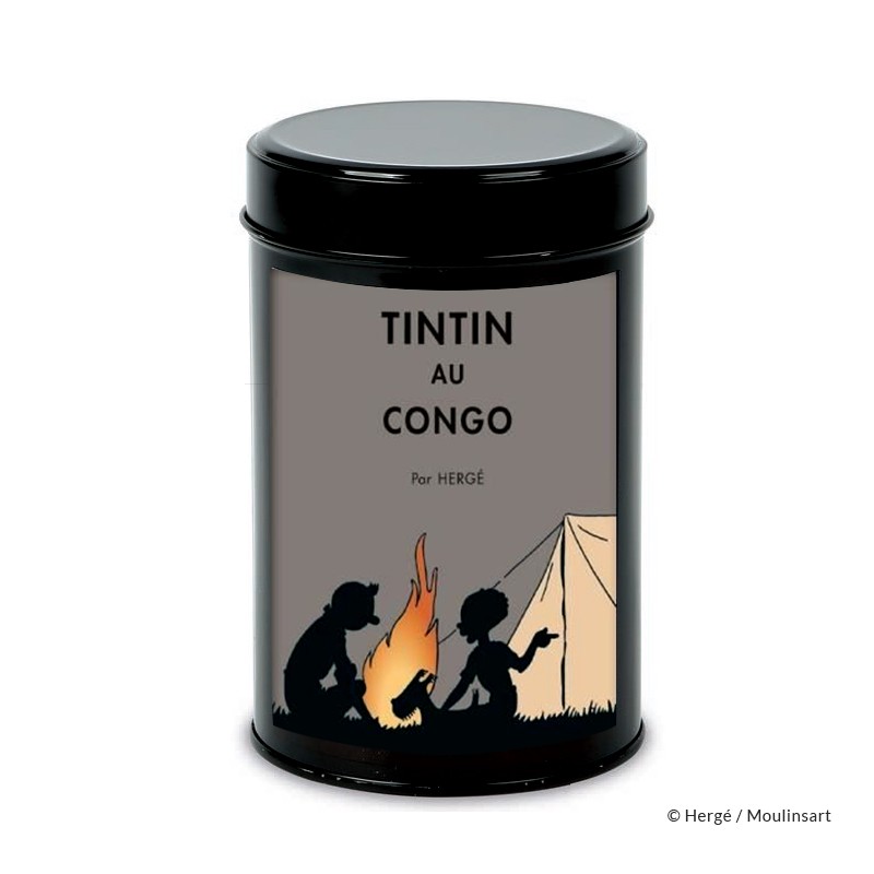 Moulinsart Tintin - Boîte à café Congo "Feu de camp"