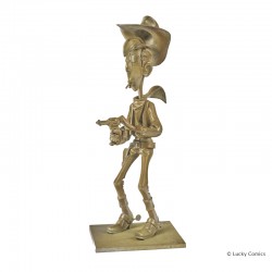 Bronze d'art Morris  LL - Lucky Luke tirant plus vite que son ombre