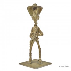 Bronze d'art Morris  LL - Lucky Luke tirant plus vite que son ombre