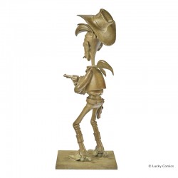 Bronze d'art Morris  LL - Lucky Luke tirant plus vite que son ombre