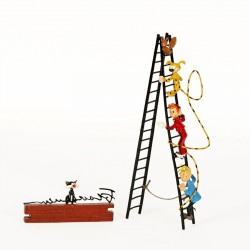 Pixi Franquin Spirou - Spirou, Fantasio, Marsu et Spip sur l'échelle