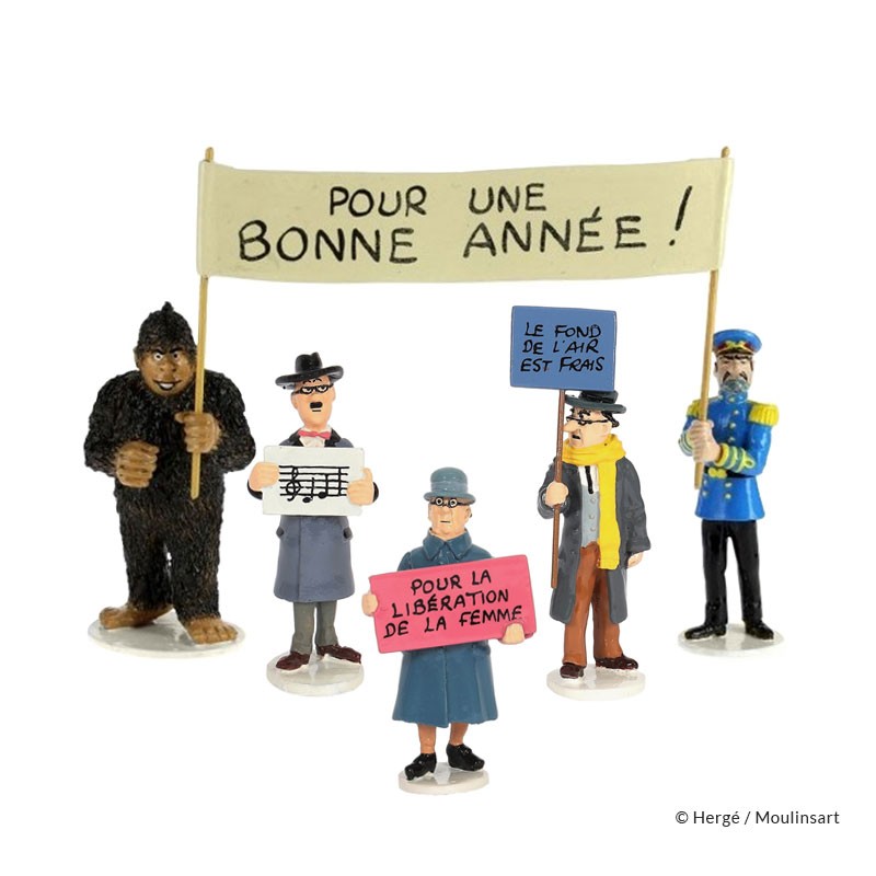 Carte de Vœux 1972 Tintin - Série 4 complète