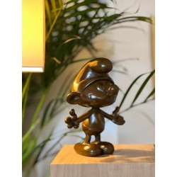 Bronze d'art Peyo Schtroumpfs - Schtroumpf "Vintage" 65 ans